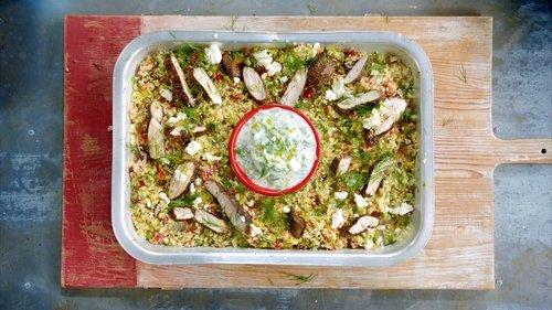 Jamie's 15-Minute Meals Season 1 Episode 17 - Greek Chicken and Smoked Salmon