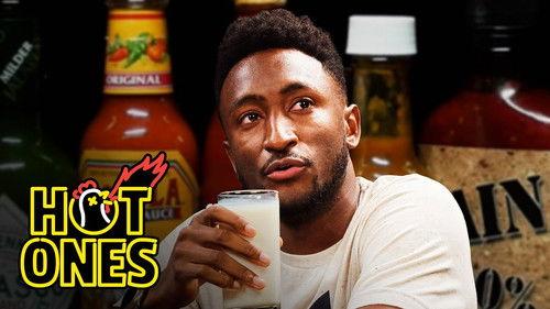 Hot Ones Season 21 Episode 3 - Marques Brownlee Short Circuits While Eating Spicy Wings