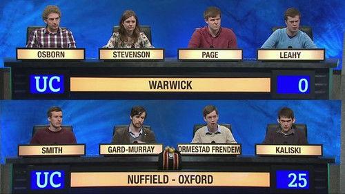 University Challenge Season 45 Episode 18 - Warwick v Nuffield College, Oxford