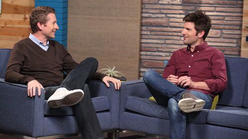 Comedy Bang! Bang! Season 1 Episode 9 - Adam Scott Wears a Red Oxford Shirt & Jeans