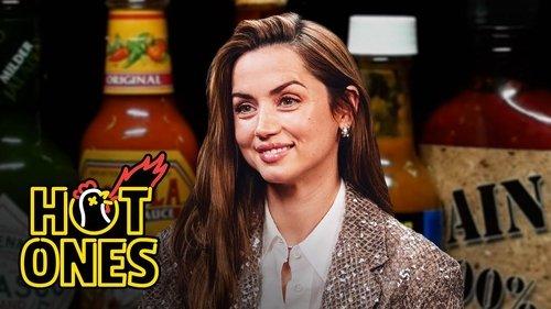 Hot Ones Season 27 Episode 2 - Ana de Armas Does Her Own Stunts While Eating Spicy Wings