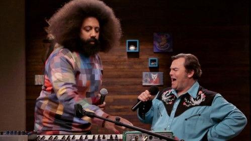 Comedy Bang! Bang! Season 4 Episode 12 - Jack Black Wears an Embroidered Cowboy Shirt and Ox Blood Sneakers
