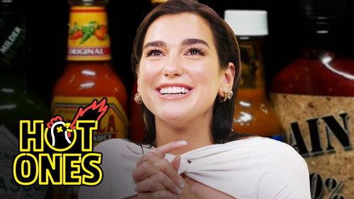 Hot Ones Season 12 Episode 5 - Dua Lipa Sweats from Her Eyes While Eating Spicy Wings
