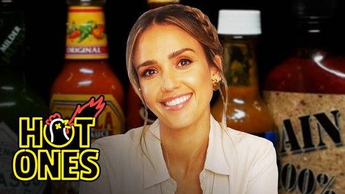 Hot Ones Season 13 Episode 1 - Jessica Alba Applies Lip Gloss While Eating Spicy Wings