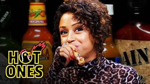 Hot Ones Season 10 Episode 4 - Liza Koshy Meets Her Future Self While Eating Spicy Wings