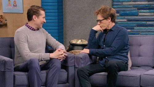 Comedy Bang! Bang! Season 5 Episode 1 - Kevin Bacon Wears a Blue Button Down Shirt and Brown Boots