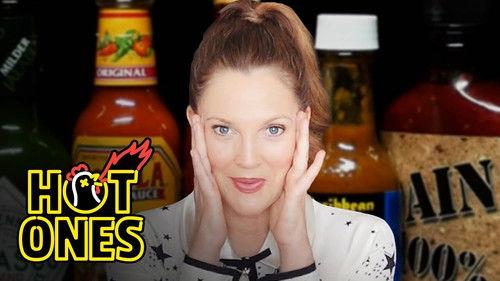 Hot Ones Season 12 Episode 9 - Drew Barrymore Has a Hard Time Processing While Eating Hot Wings