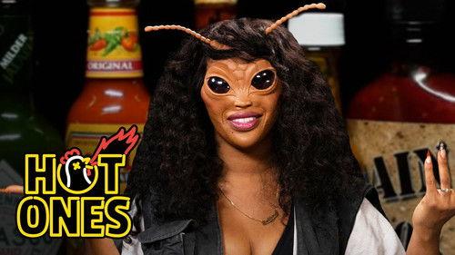 Hot Ones Season 25 Episode 2 - SZA Bugs Out While Eating Spicy Wings