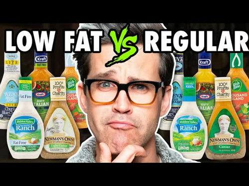 Good Mythical Morning Season 17 Episode 10 - Low Fat vs. Regular Salad Dressing Taste Test