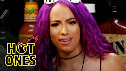 Hot Ones Season 5 Episode 2 - Sasha Banks Bosses Up While Eating Spicy Wings