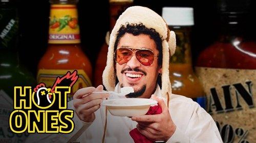 Hot Ones Season 26 Episode 1 - Bad Bunny Risks His Life While Eating Spicy Wings