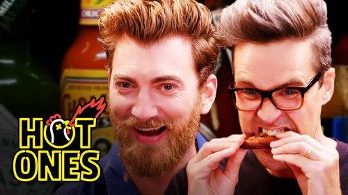 Hot Ones Season 6 Episode 11 - Rhett & Link Hiccup Uncontrollably While Eating Spicy Wings