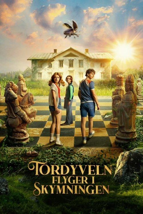 Tordyveln flyger i skymningen poster