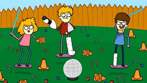 CollegeHumor Shorts Season 4 Episode 10 - Hoverboard Lightsaber Portal Gun Fight