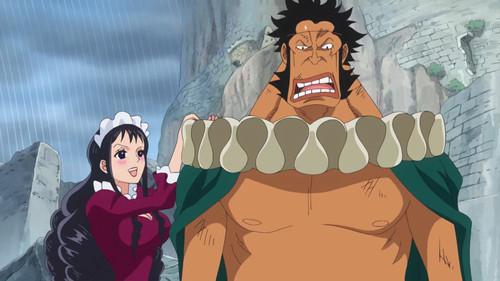 One Piece Season 17 Episode 710 - The Battle of Love! The New Leader Sai vs. Baby 5!