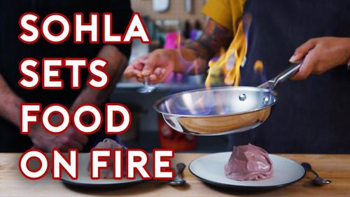 Background image for Soup and Ice Cream on Fire