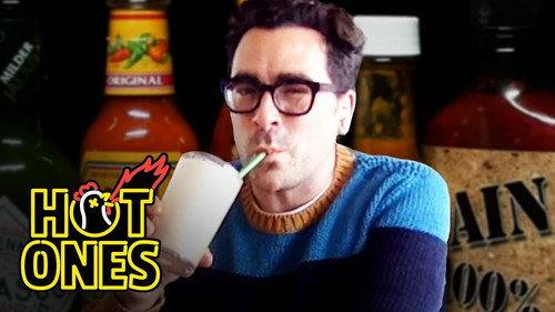 Hot Ones Season 12 Episode 4 - Dan Levy Gets Panicky While Eating Spicy Wings
