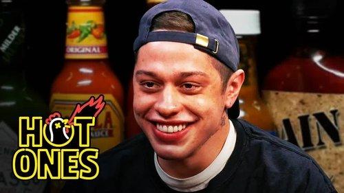 Hot Ones Season 11 Episode 5 - Pete Davidson Drips with Sweat While Eating Spicy Wings
