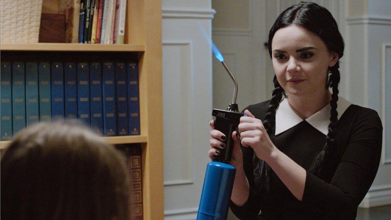 Adult Wednesday Addams backdrop