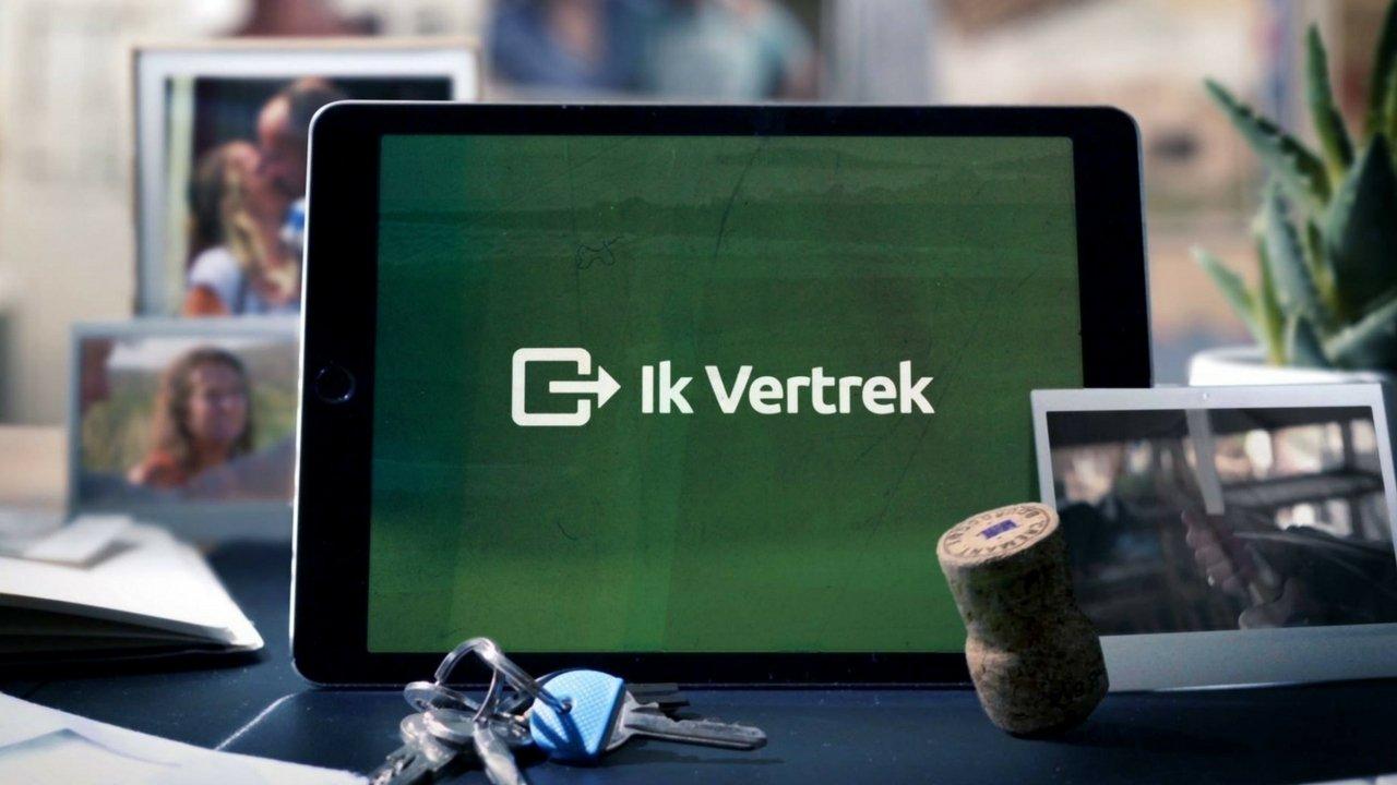 Ik vertrek backdrop