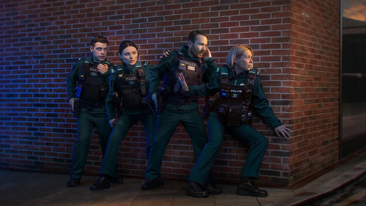 Blue Lights backdrop