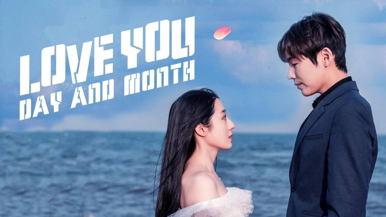 Love You Day and Month backdrop