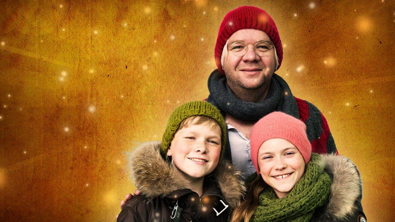 Tvillingerne og Julemanden backdrop