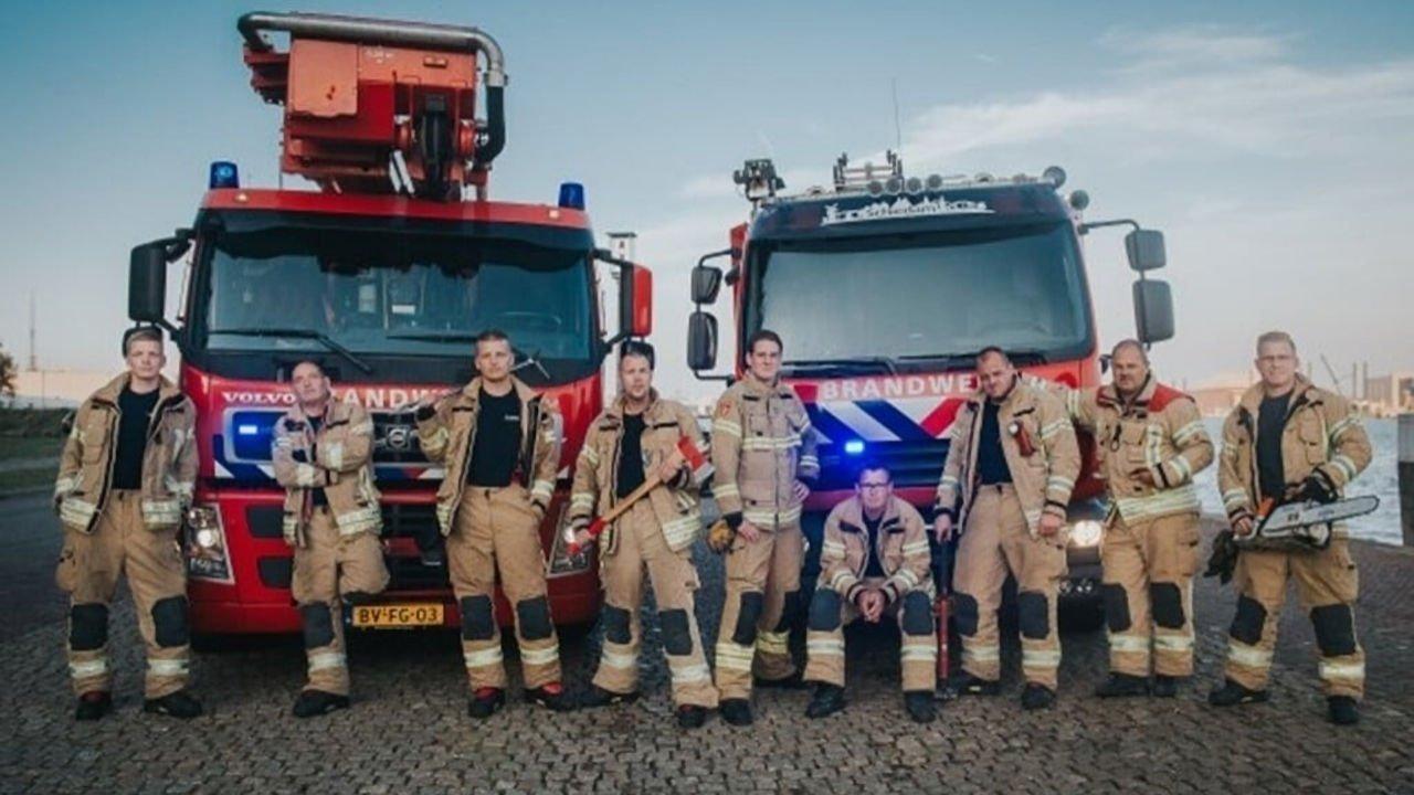 Als de brandweer backdrop