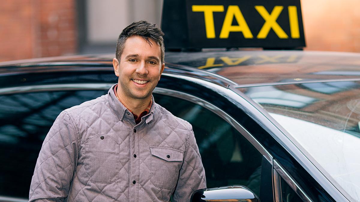 Taxi payant backdrop