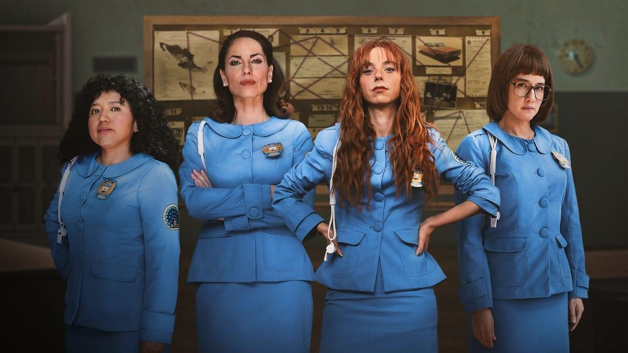 Women in Blue backdrop