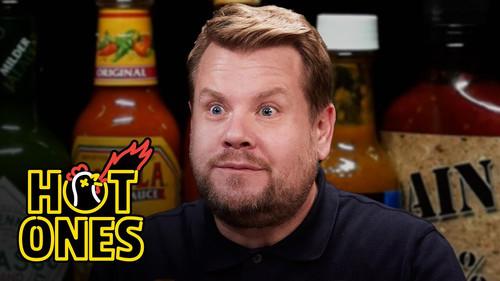 Hot Ones Season 19 Episode 7 - James Corden Experiences Mouth Karma While Eating Spicy Wings