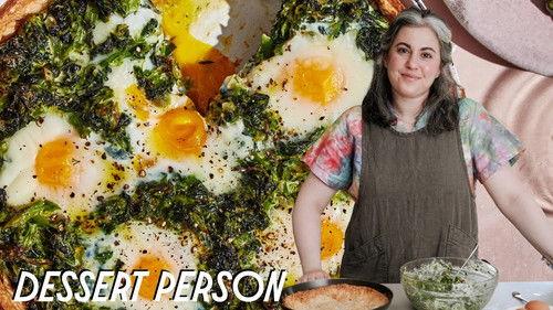 Dessert Person with Claire Saffitz Season 8 Episode 2 - Creamed Spinach Pie & Baked Eggs With Claire Saffitz