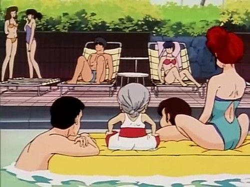 Maison Ikkoku Season 3 Episode 17 - Underwater battle. Suspicious kiss mark on Godai