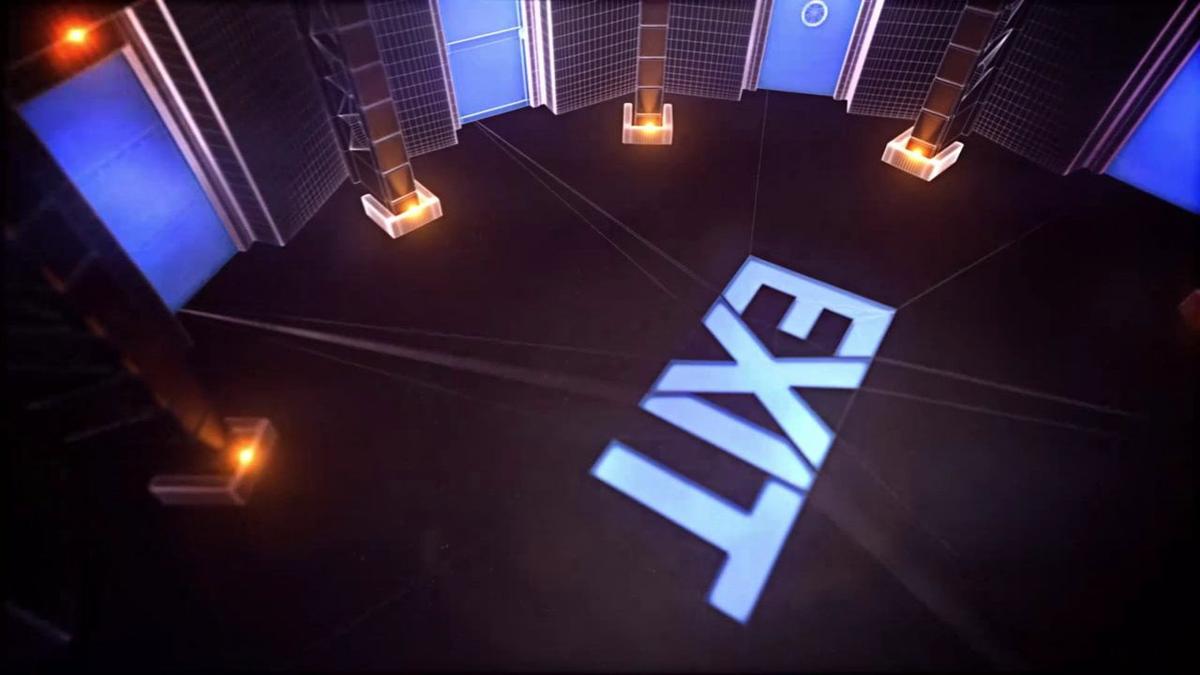 Exit backdrop