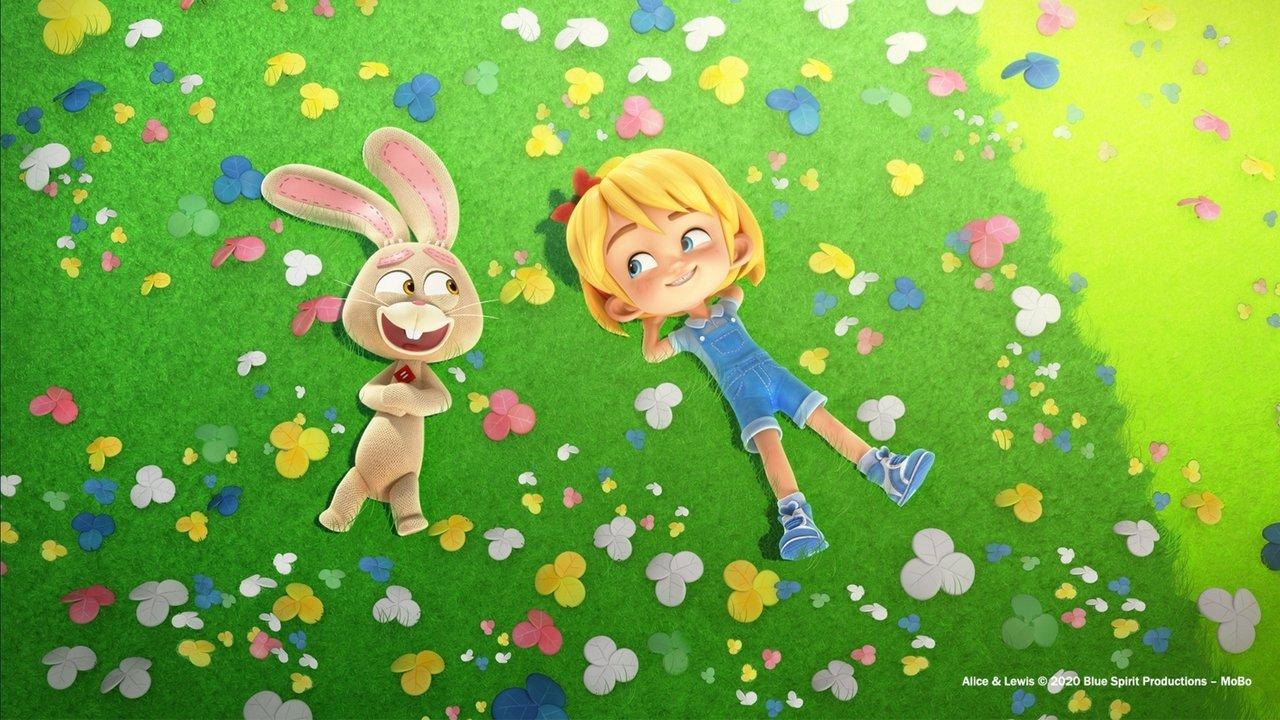 Alice & Lewis backdrop