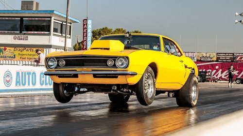 Background image for Crusher Camaro Wheelies!