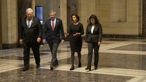 Background image for 4/21/2024: Secretary of Commerce; On British Soil; Kevin Hart