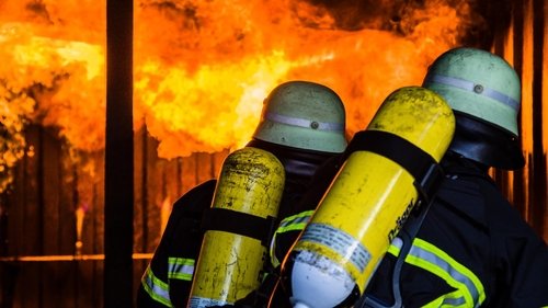 Background image for Flames erupt from the store
