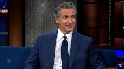 Background image for Gov. Gavin Newsom, Priscilla Presley