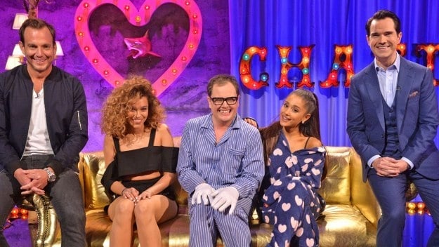 Jimmy Carr, Ariane Grande, Izzy Bizu