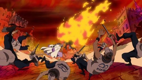 Background image for A Big Collision! Chief of Staff - Sabo vs. Admiral Fujitora!