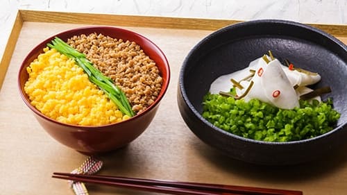 Authentic Japanese Cooking: Three Color Rice Bowl