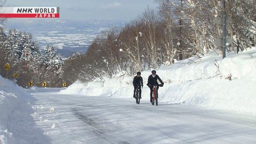 Background image for Snow Cycling Up Mt. Tokachi