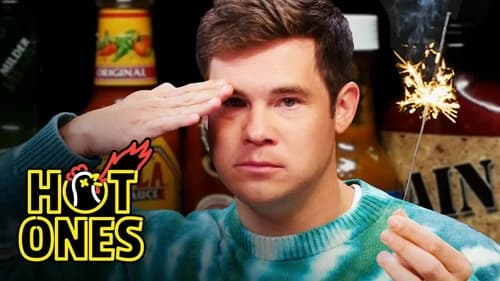 Adam Devine Gets Patriotic While Eating Spicy Wings