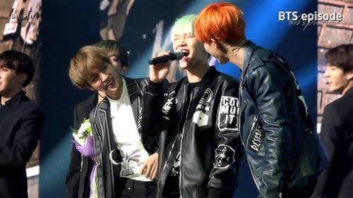 Background image for BTS (방탄소년단) won 1st place at Music Bank with 'RUN'