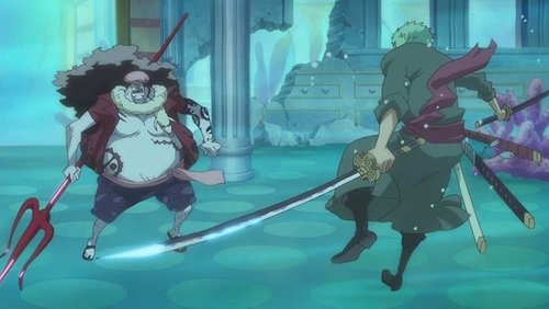 Background image for The Ryugu Palace Fight! Zoro vs. Hordy!