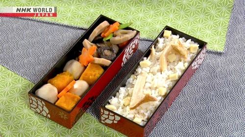 Koyadofu and Chicken Teriyaki Bento & Koyadofu and Matsutake Rice Bento