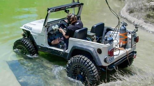 Diesel Jeep Underwater!