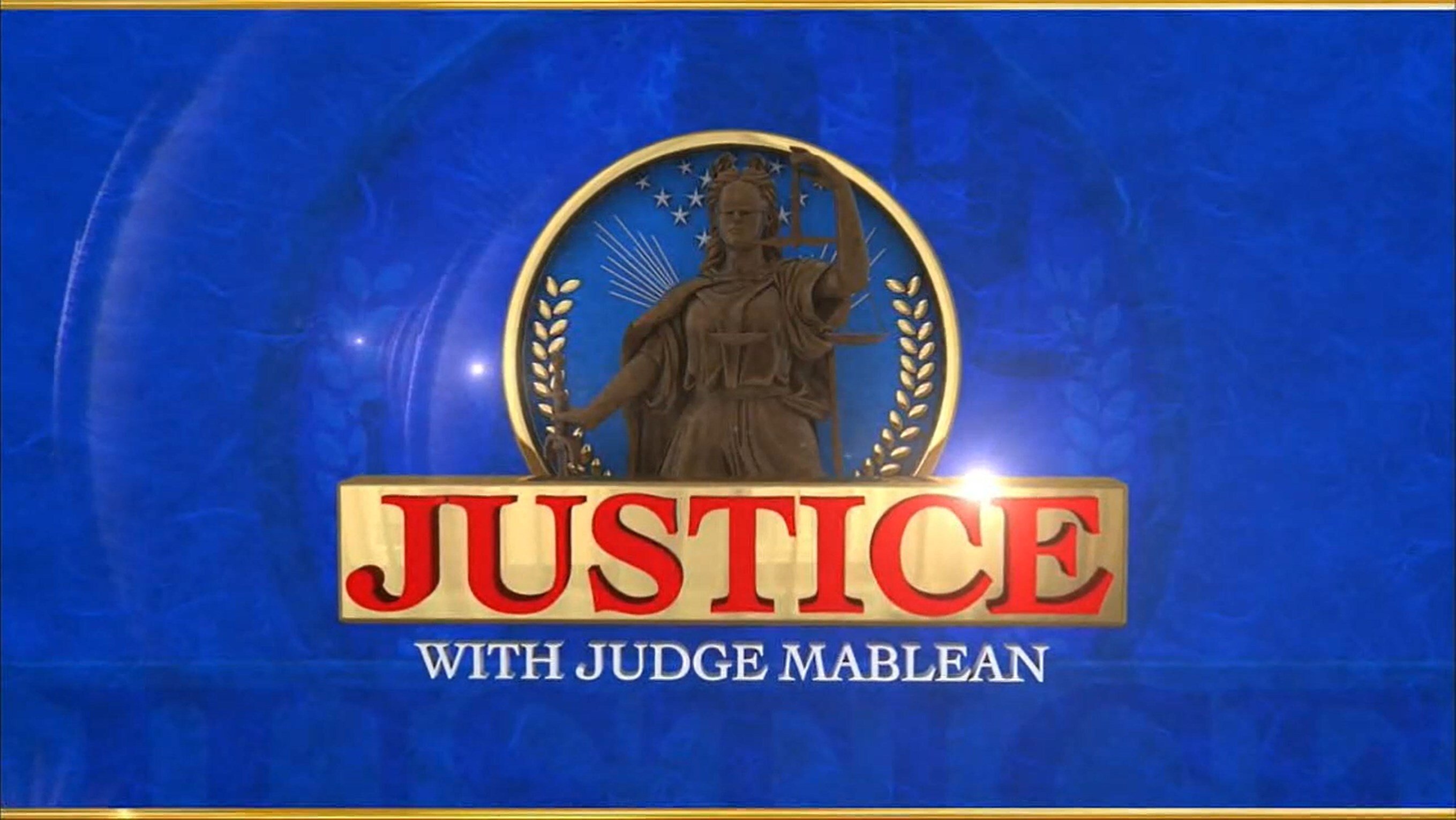Justice with Judge Mablean backdrop