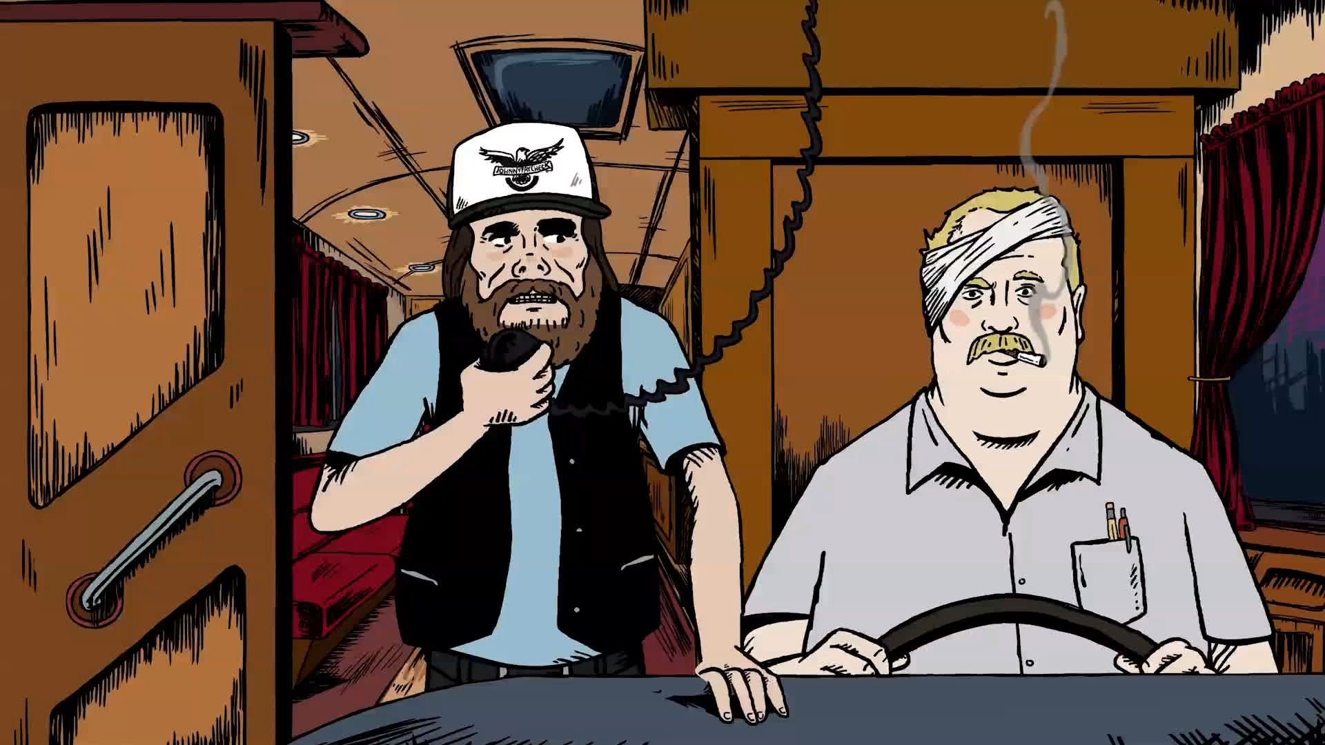 Mike Judge Presents: Tales From the Tour Bus backdrop